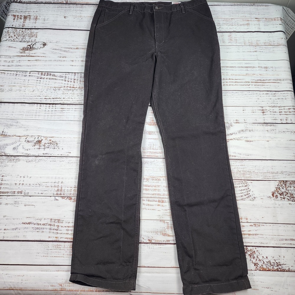 Left Field NYC Work Uniform Chino Pants Mens 40 Brown Mount Vernon USA